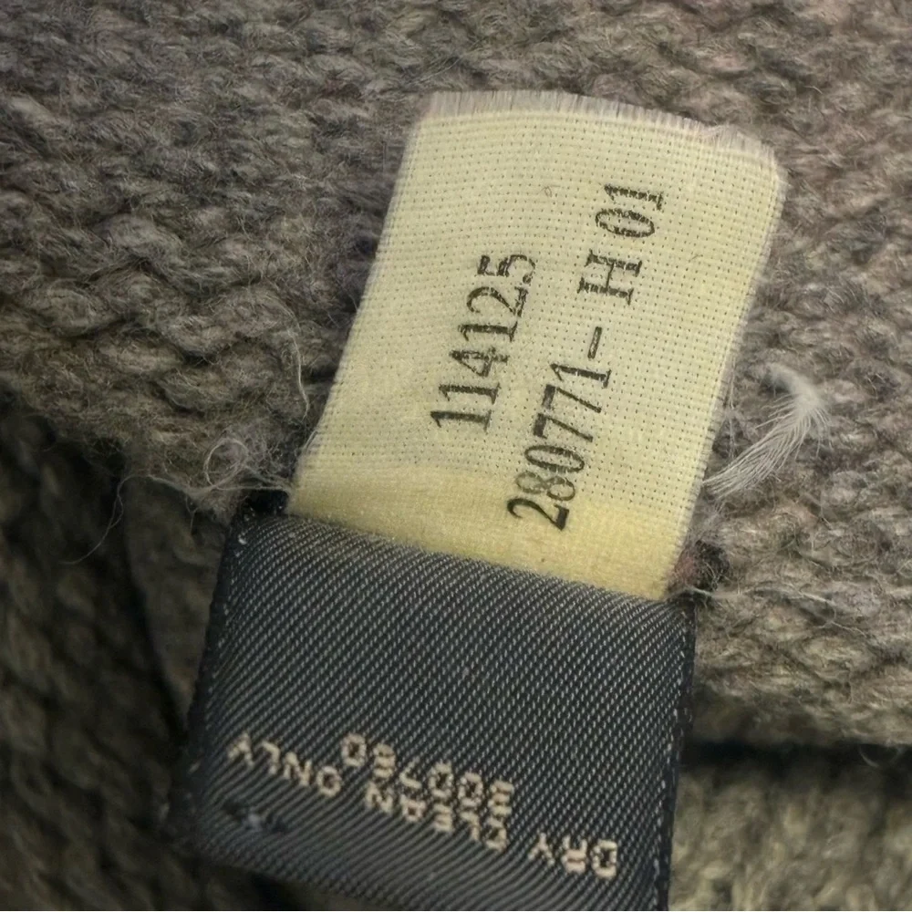 Banana Republic Gray Ribbed Wool Pencil Accent Pillow Case